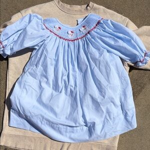 Light Blue Kids Top with Embroidery